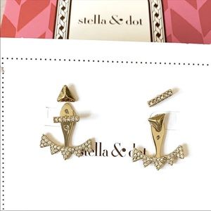 Stella & Dot Pavé Triangle Ear Jacket